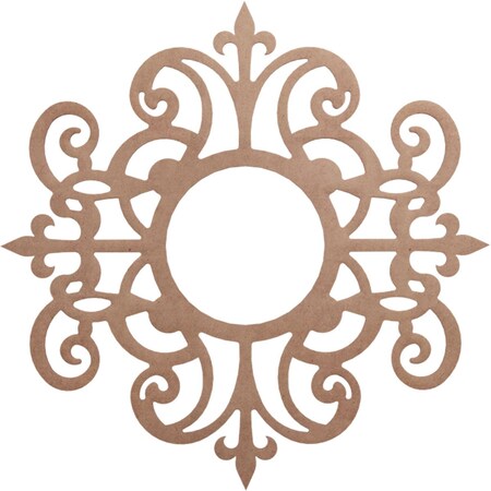 Ekena Millwork Dijon Wood Fretwork Pierced Ceiling Medallion, Wood (Paint Grade), 36"OD x 11 3/4"ID x 3/8"T CMWP36X36X0375DIMF